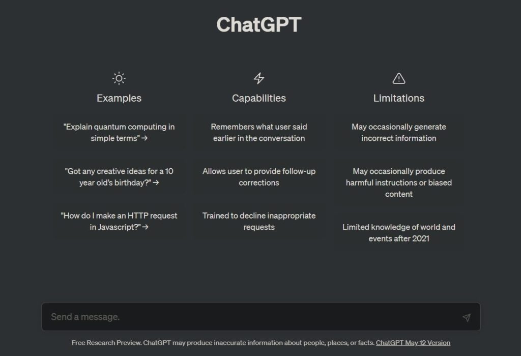 ChatGPT Interface