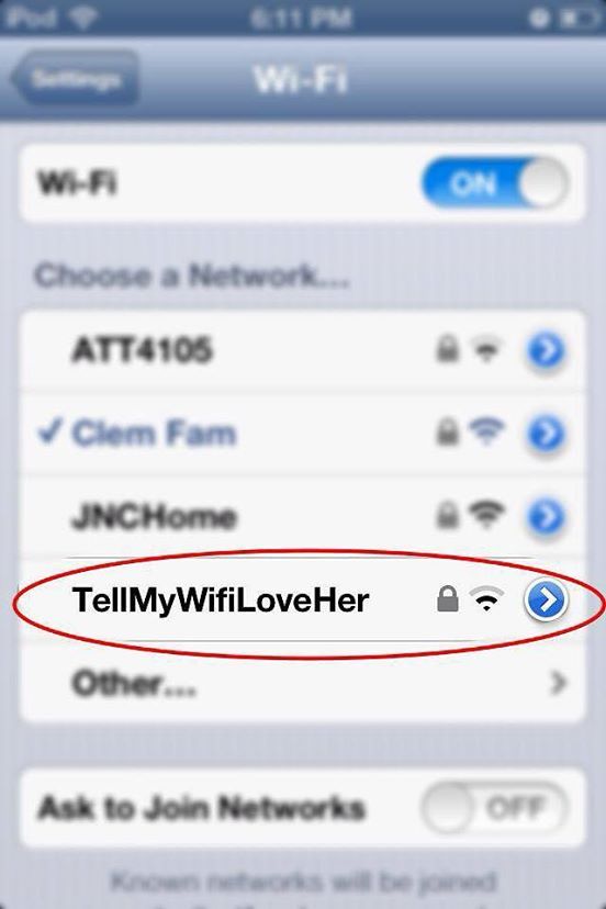 Funny Cool Wifi Names