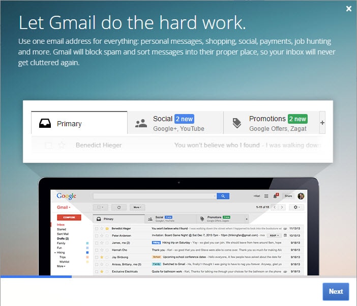 Gmail Inbox Instructions