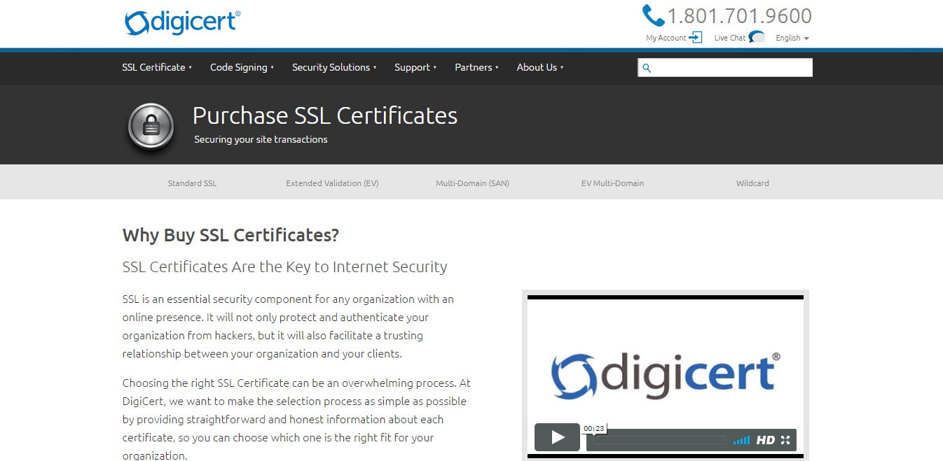 Digicert SSL Certificates