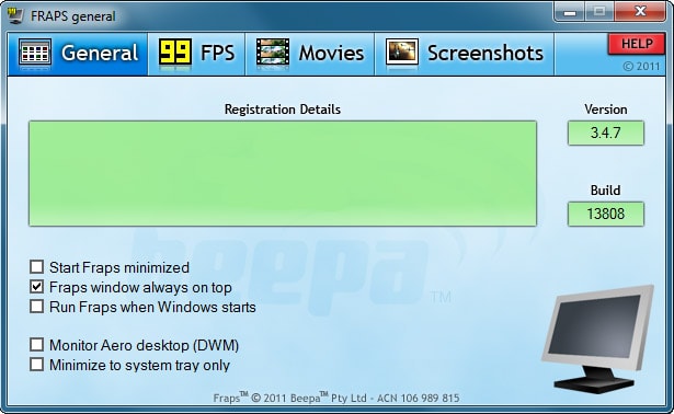 Fraps Gameplay Recorder Software