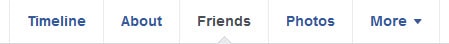 Friends tab in FB