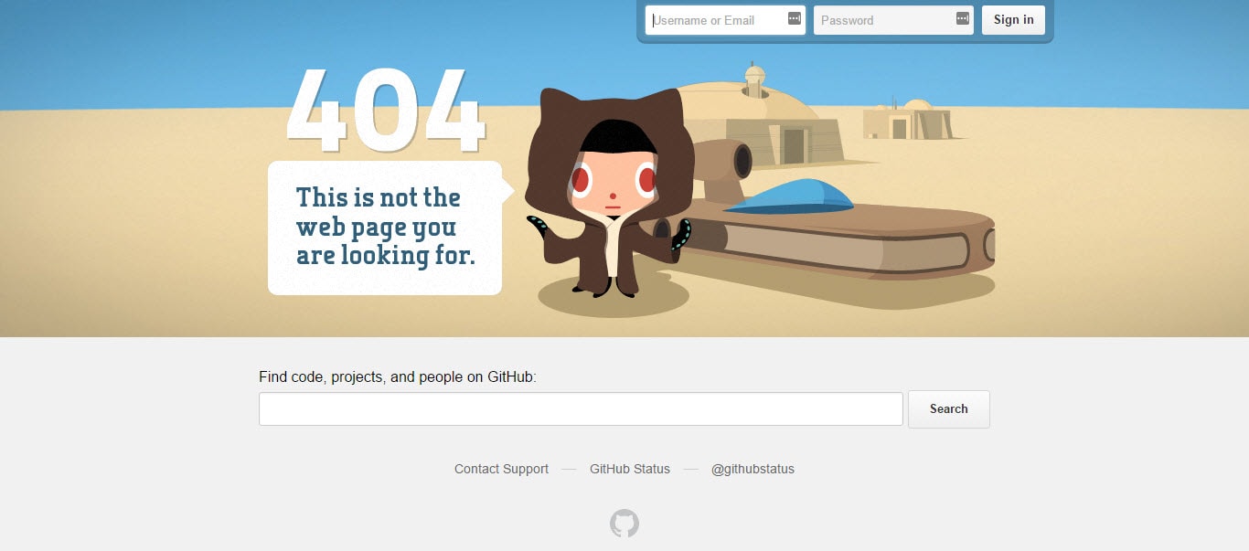 GitHub Best 404 Page