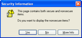 How to Fix Page Contains Secure and Nonsecure Items