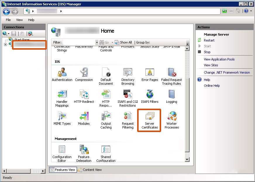 Install SSL on IIS 7