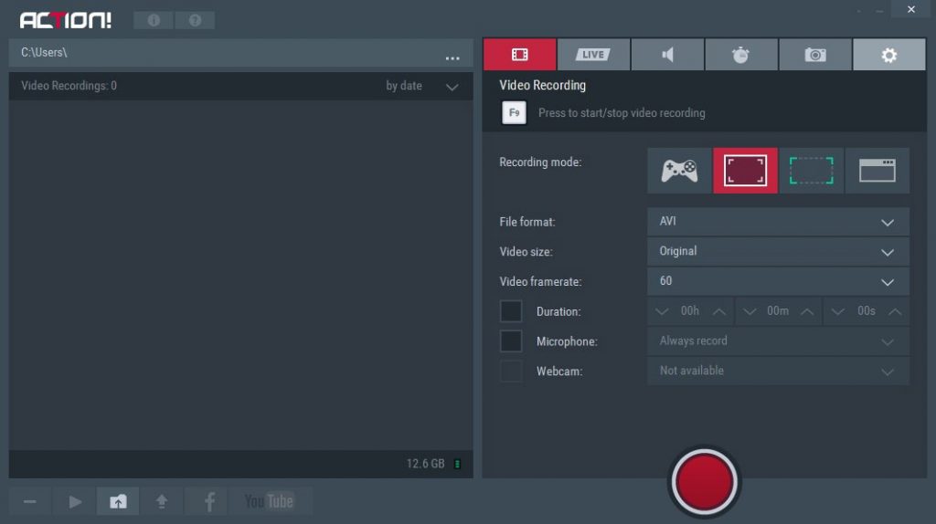 Mirillis Action to Record Games