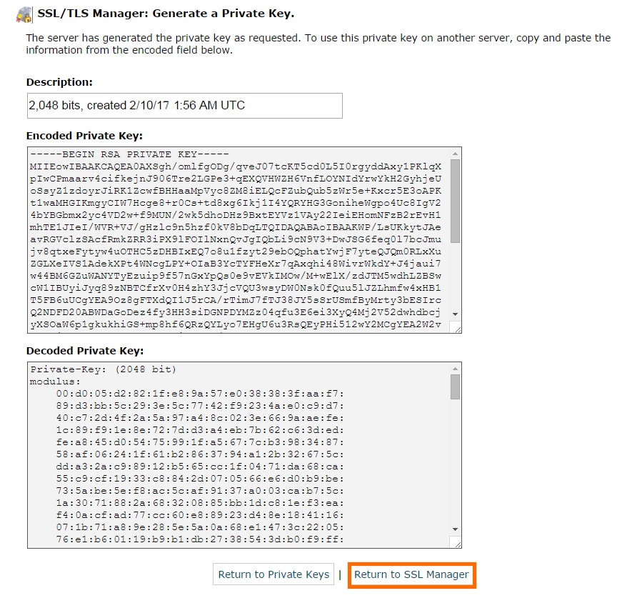 Private key in Encoded and Decoded format