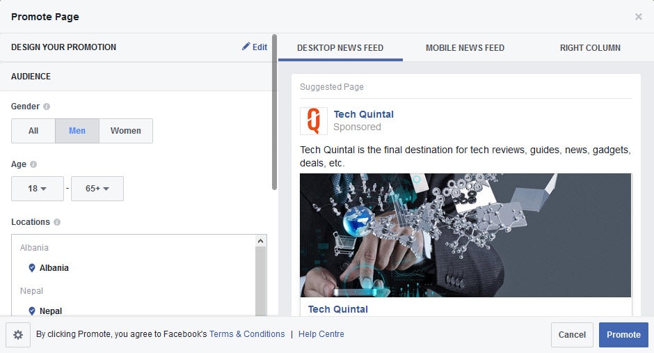 Promote your FB page for likes