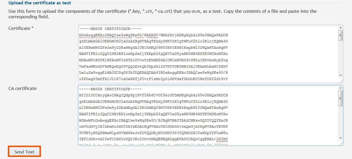 Upload SSL Certificate in Plesk