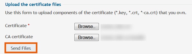 Upload SSL in Plesk