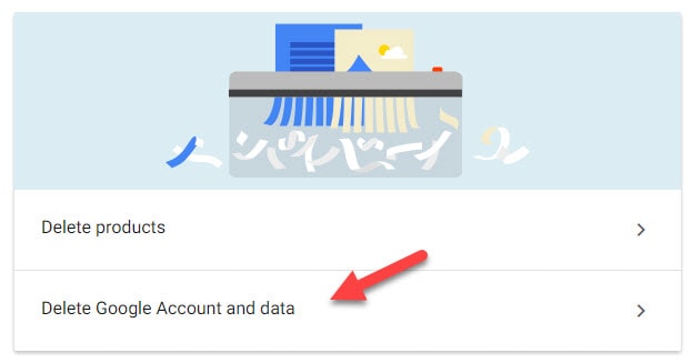 Delete Google Account in Configuration Page