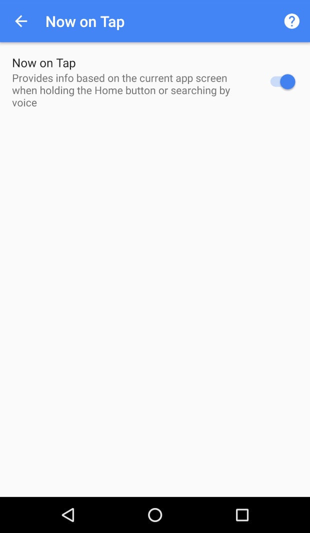 Google Now on Tap to Screenshot Snapchat