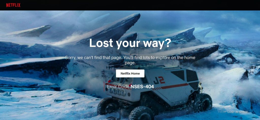 Netflix 404 Page