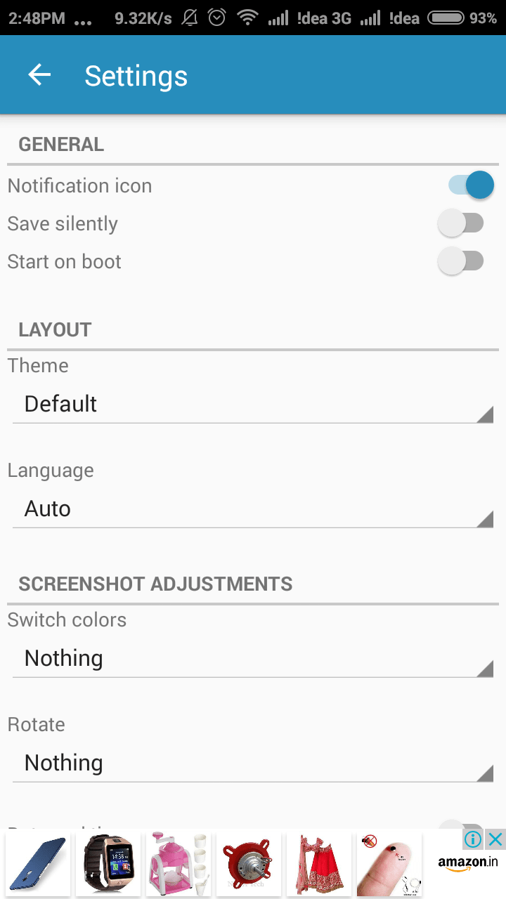 Screenshot Easy Settings