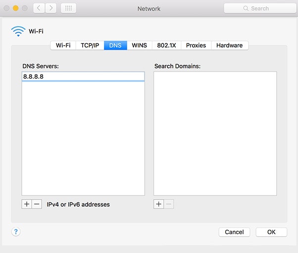 Add or Remove DNS Servers on Mac