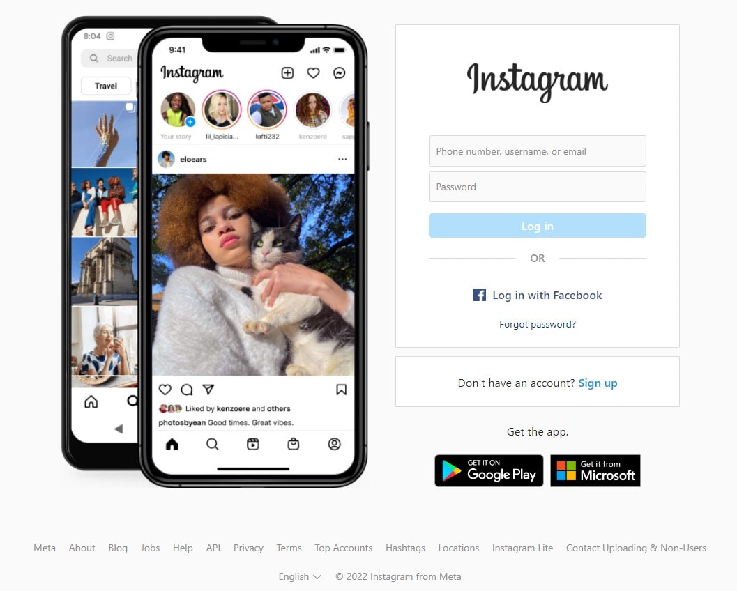 Instagram Login Page