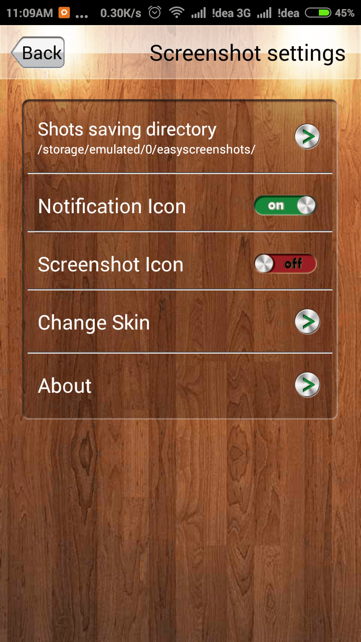Lovekara Screenshot Application Settings