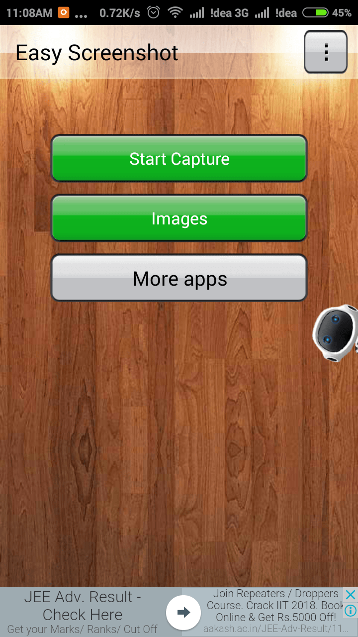 Screenshot App Interface