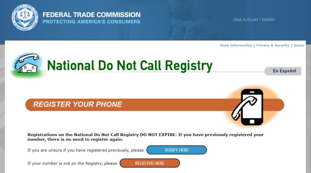 National Do Not Call Registry