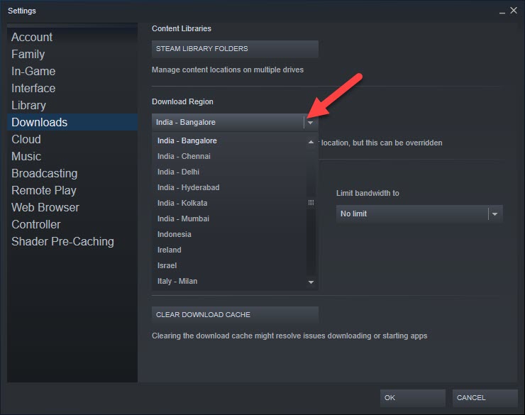 Change Download Location Steam