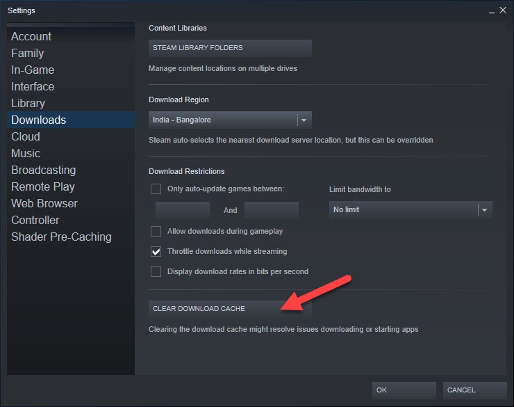 SCARICA CACHE DNS
