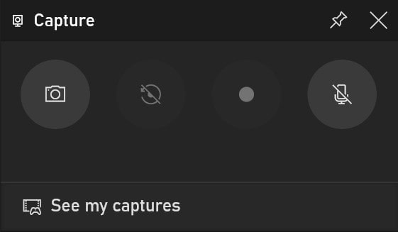 Xbox Game Bar Capture Widget