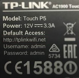 TP Link Router Username and Password