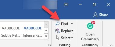 Find in Word