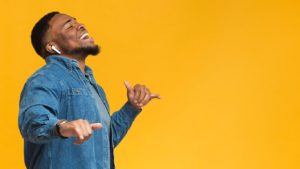 Man Listening to Music