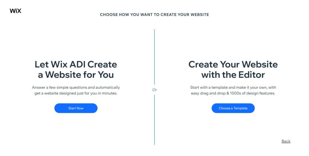 Wix ADI vs Template