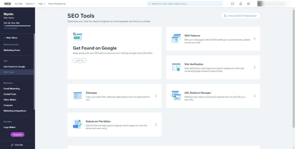 Wix SEO Tools