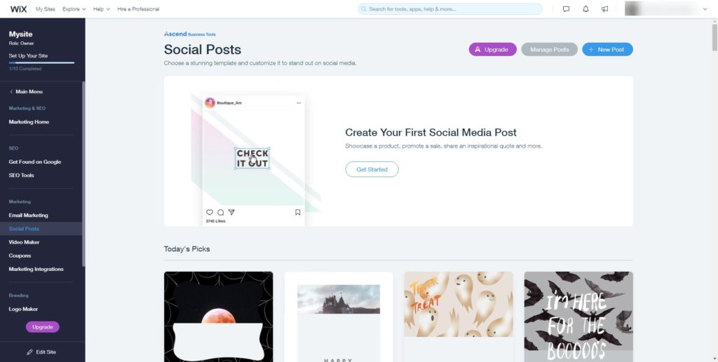 Wix Social Posts