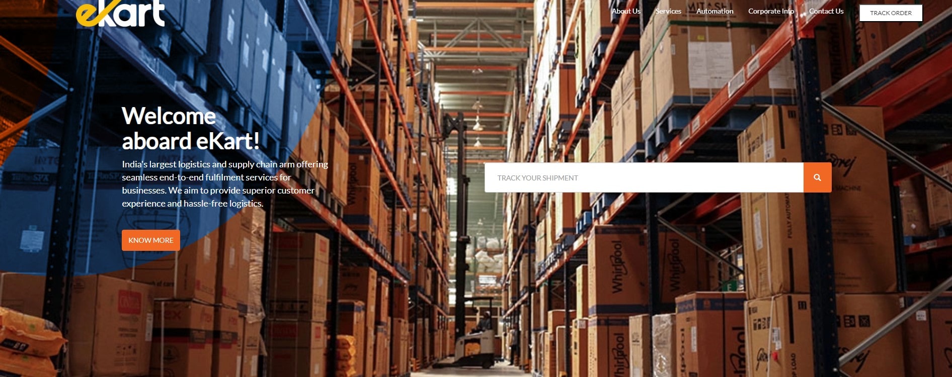 eKart Logistics Website