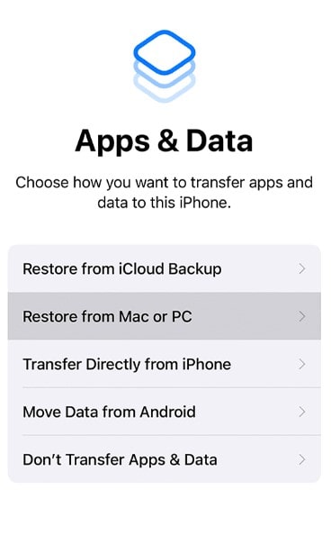 Restore iPhone from Mac or PC