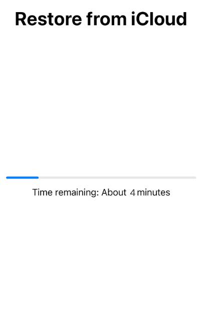 Restoring iPhone from iCloud
