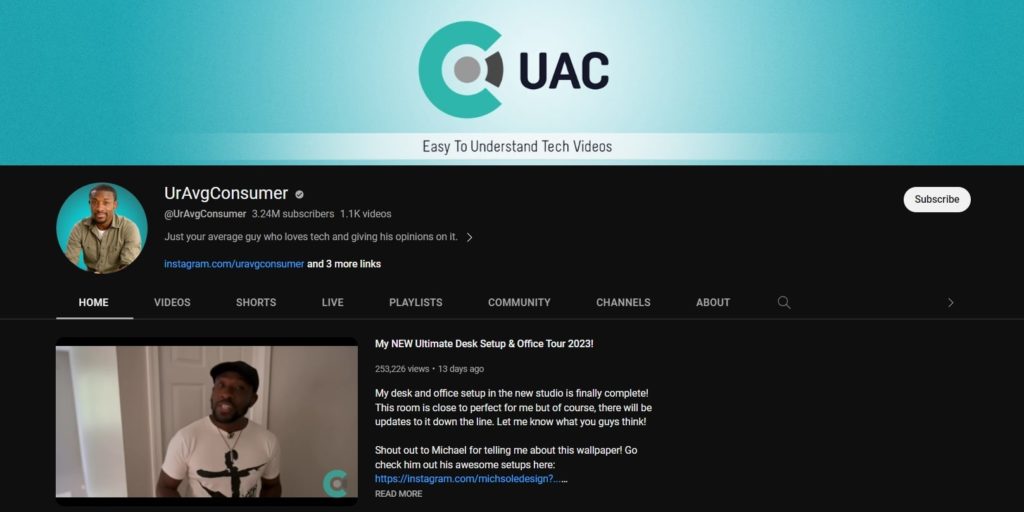 UrAvgConsumer YouTube Channel