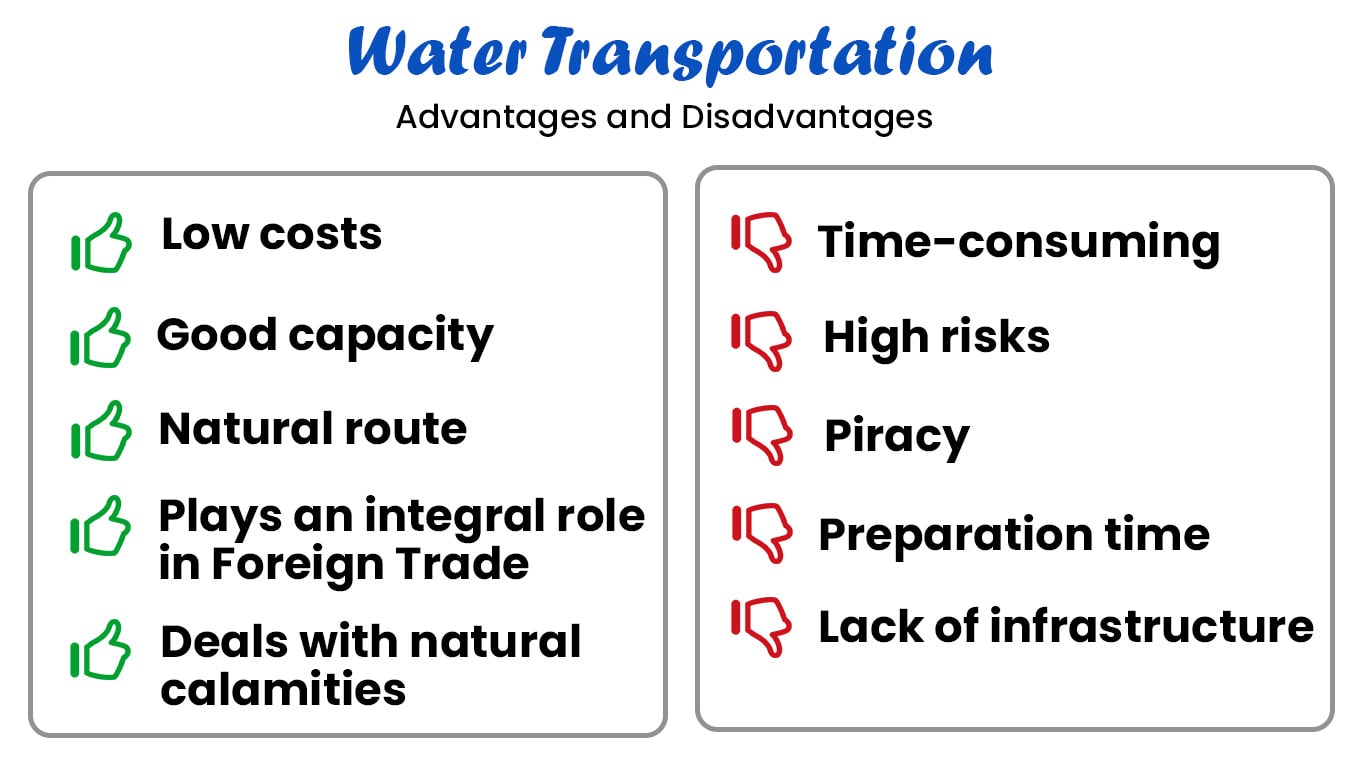 Water Transportation Advantages and Disadvantages Comparison