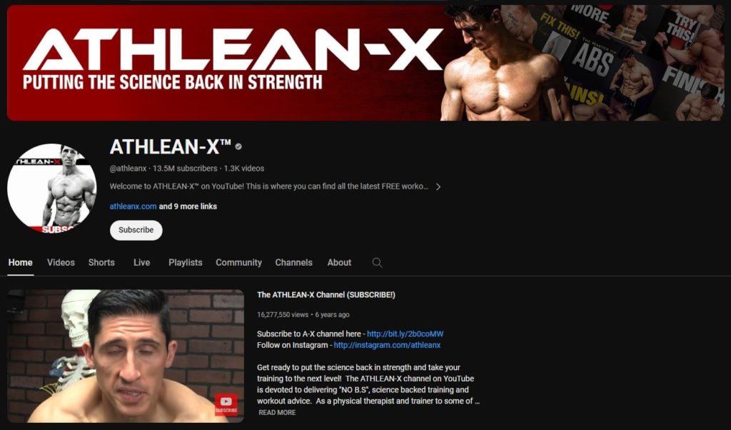 Athlean-X YouTube Channel