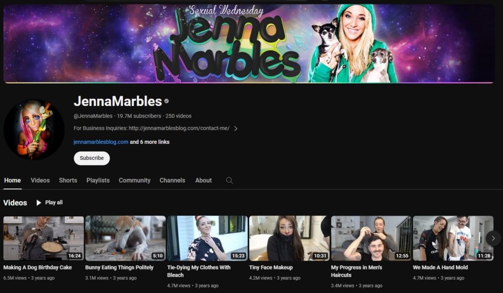 Jenna Marbles YouTube Channel