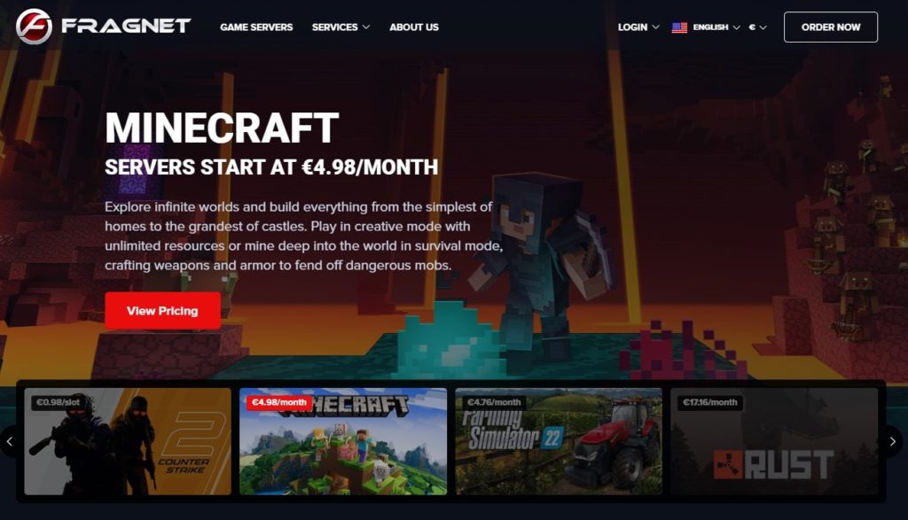 Fragnet Game Hosting