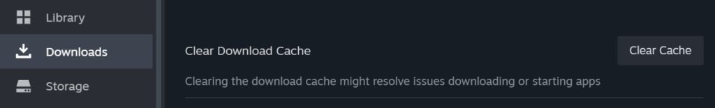 Clear Steam Download Cache