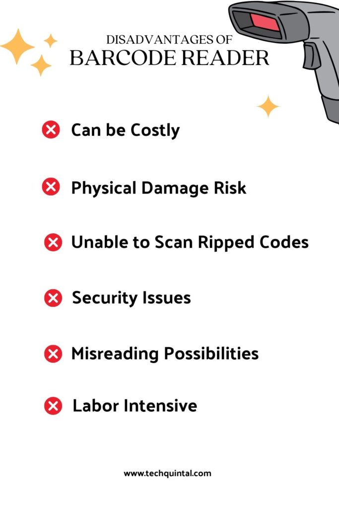 Disadvantages of Barcode Reader