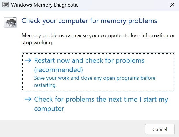 Windows Memory Diagnostic
