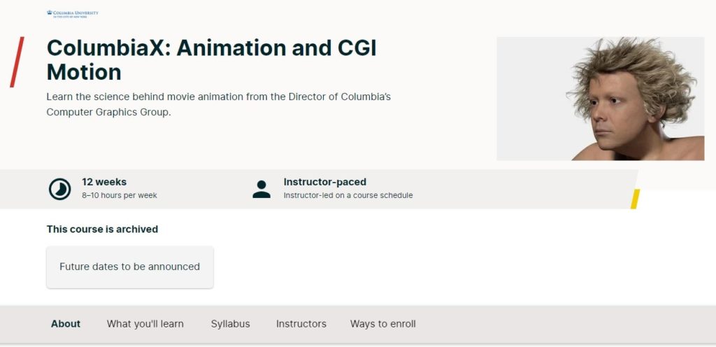 Animation and CGI Motion edX