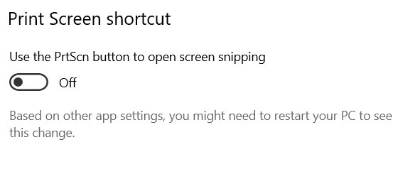 Print Screen Shortcut Windows 10