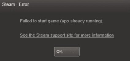 Steam Failed to Start - App Already Running