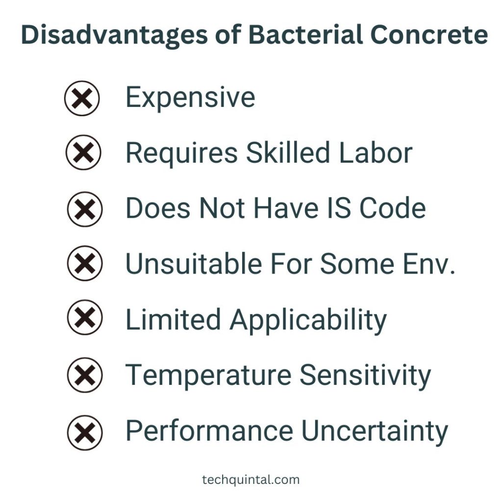 Disadvantages of Bacterial Concrete