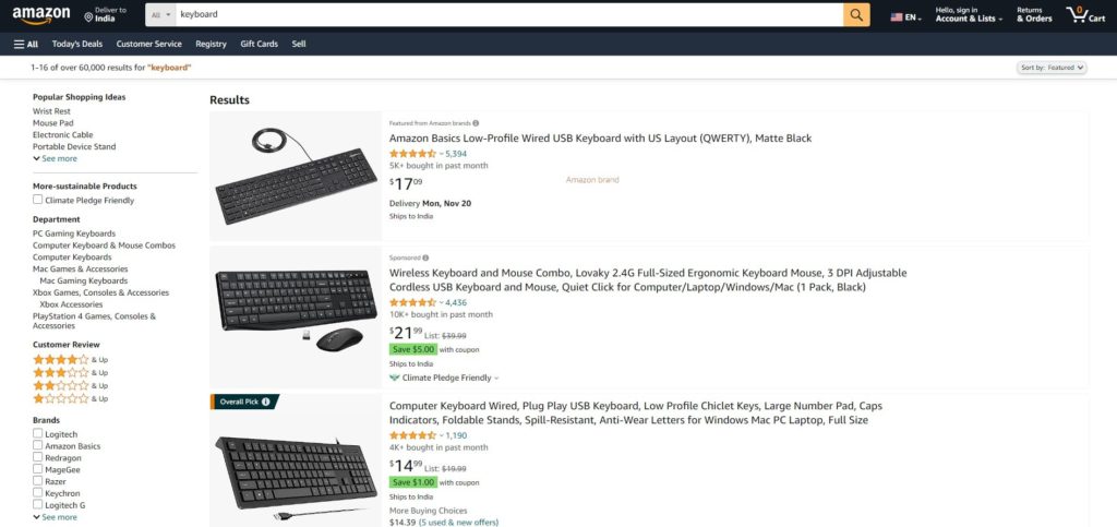 Amazon Search